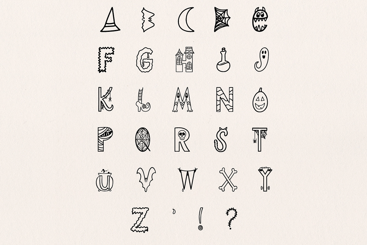 Haunted Letters - Halloween Font, a Font by NicoleHanceStudio (Photo 2 of 7)