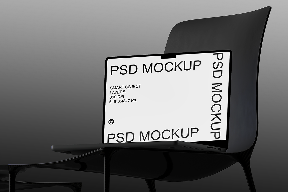 Laptop/Macbook Mockup, an Advertising Mockup by Replika Machine (Photo 2 of 5)