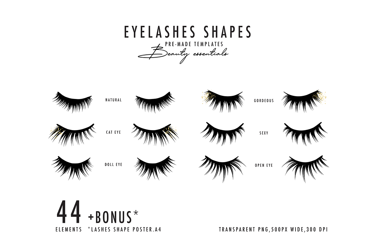 Makeup logo Lashes Brows SVG, an Icon by Milatoo (Photo 3 of 3)