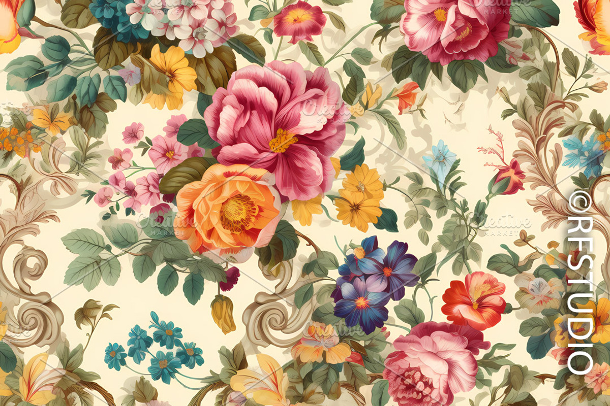 WHISPERMYST GARDEN. Seamless Bundle, a Texture Illustration by RefinedFantasyStudio (Photo 4 of 10)