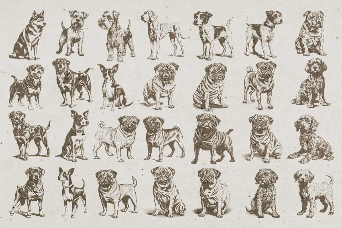 215 Dog Illustrations, an Animal Illustration by Nocturnal Wolf (Photo 12 of 14)