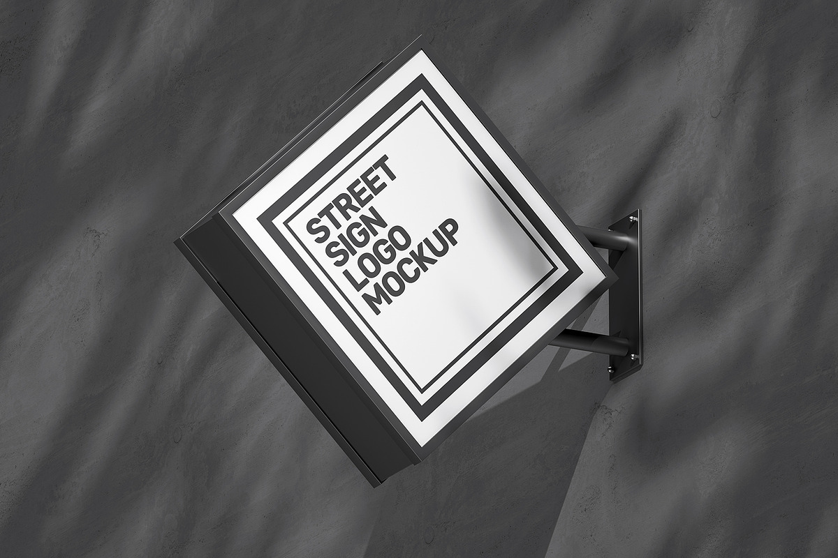 Street Sign Mockup (32 PSD Scenes), an Advertising Mockup by Traint (Photo 19 of 50)