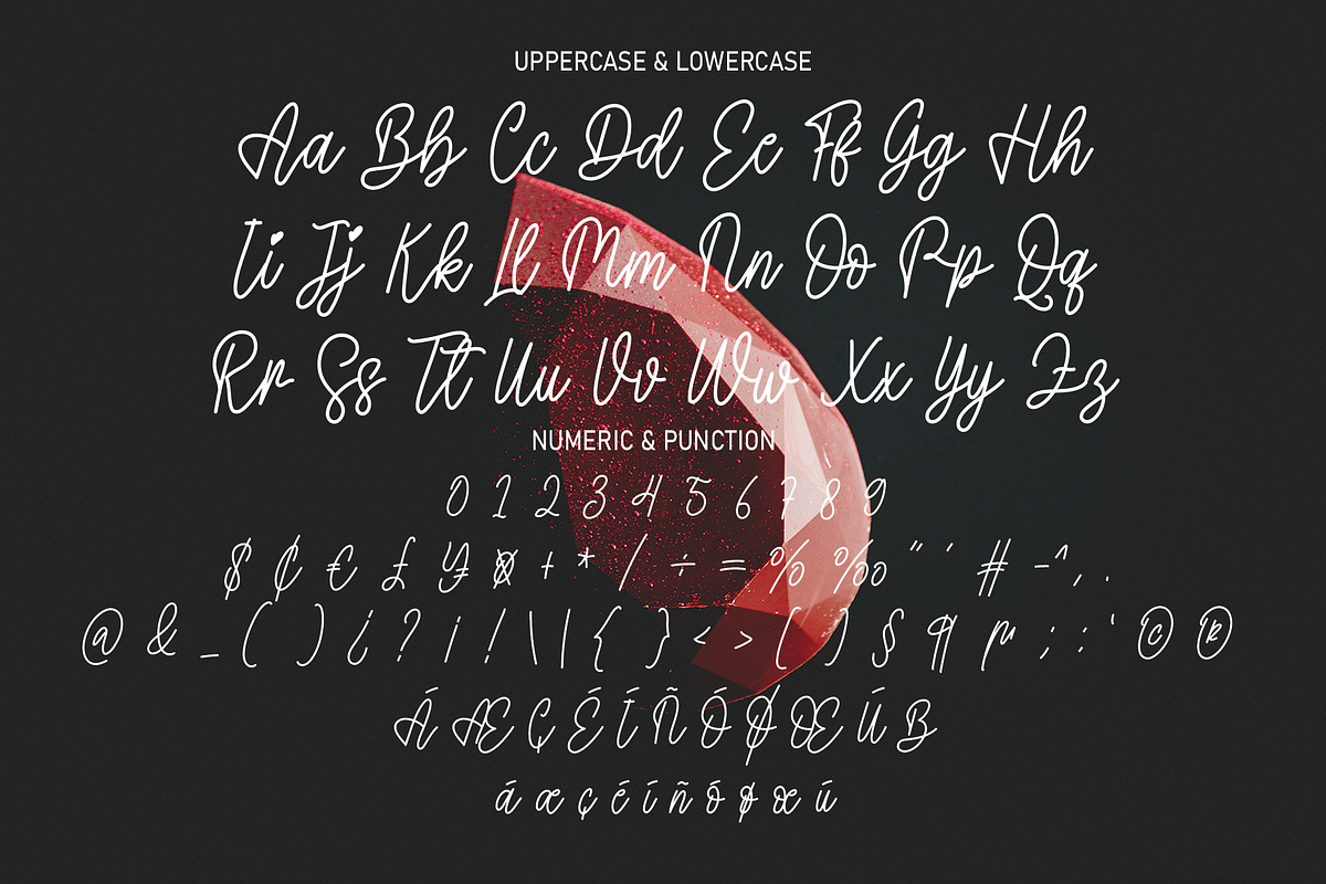 Diamond | Script Font, a Script Font by Scratchones