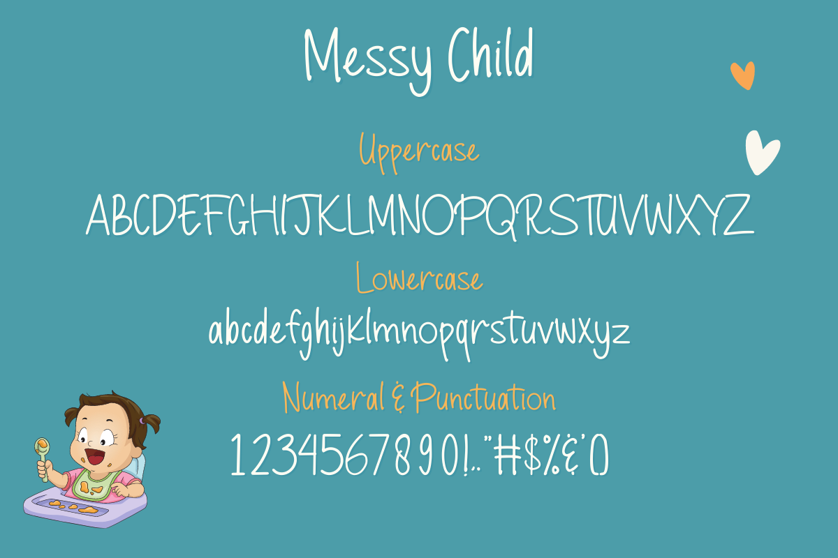 Messy Child, a Font by Fashion Creative (Photo 10 of 10)