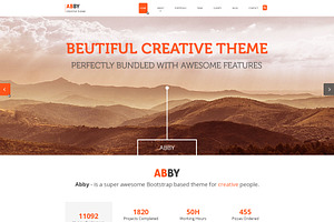 ABBY - One Page Creative PSD Theme