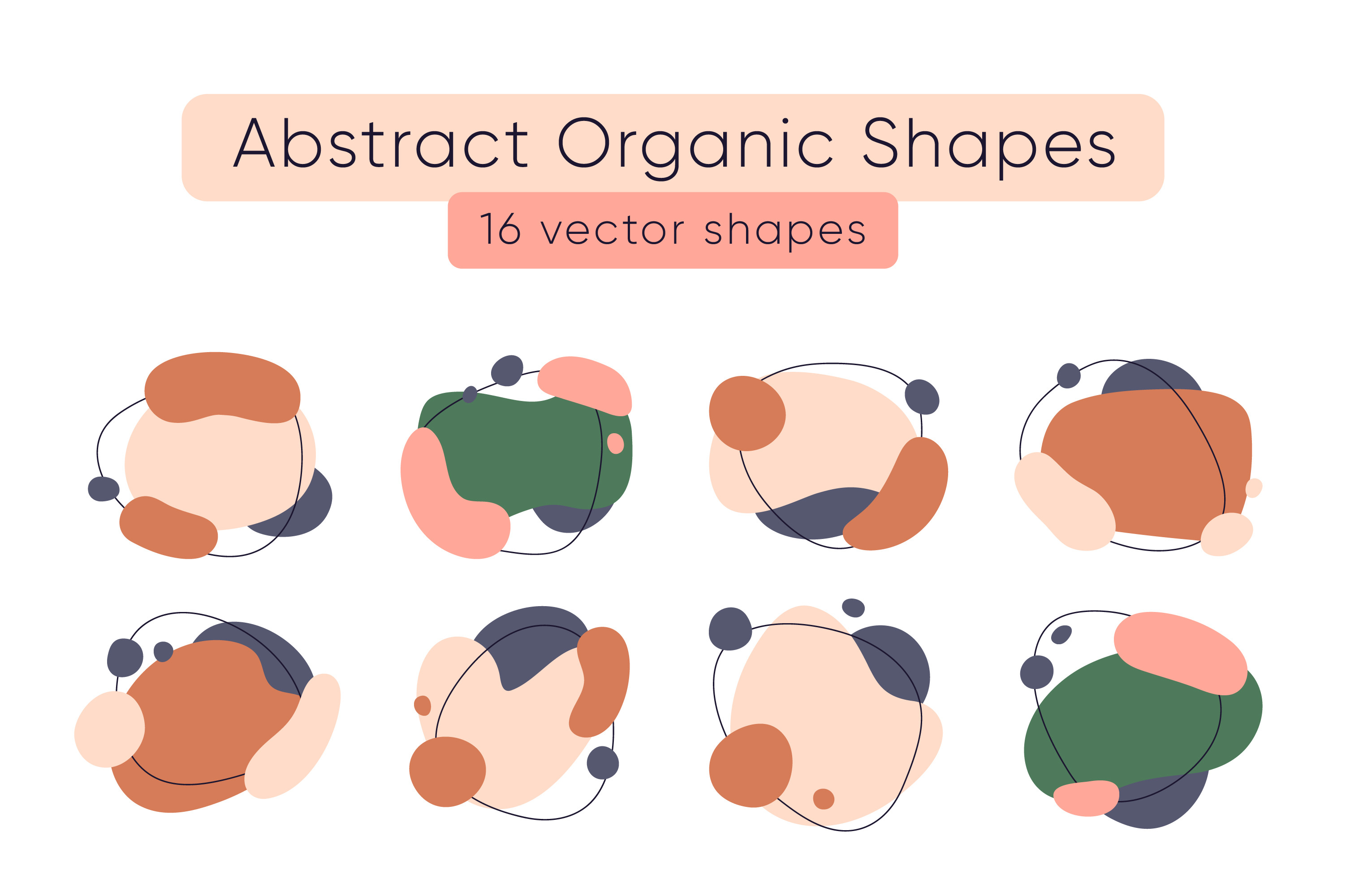 Creative abstract organic shapes set, an Object Graphic by Good Studio