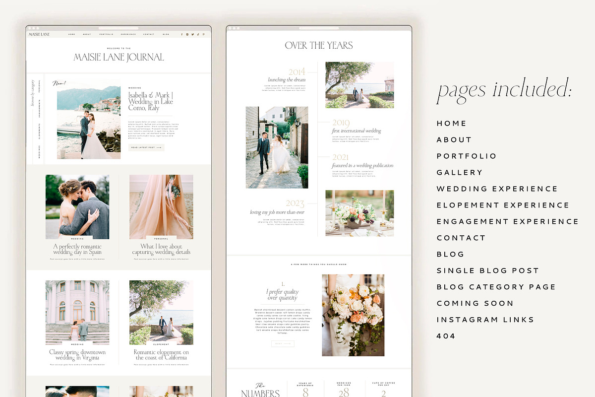 Maisie Lane Showit Website Template, a Marketing Template by Rachel Kick (Photo 3 of 5)