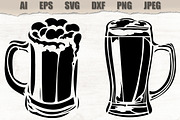 Stencils Beer Mug, a Food Illustration by MARYCRAFTIRIA (Thumbnail 1 of 3)