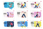 Startups flat vector illustrations, a Templates & Theme by Grivina's shop (Thumbnail 33 of 45)