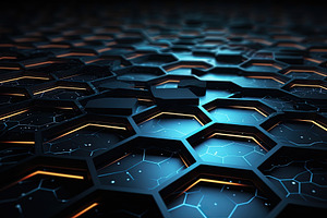 3d rendering of abstract technology, a Photo by Iftikhar Alam