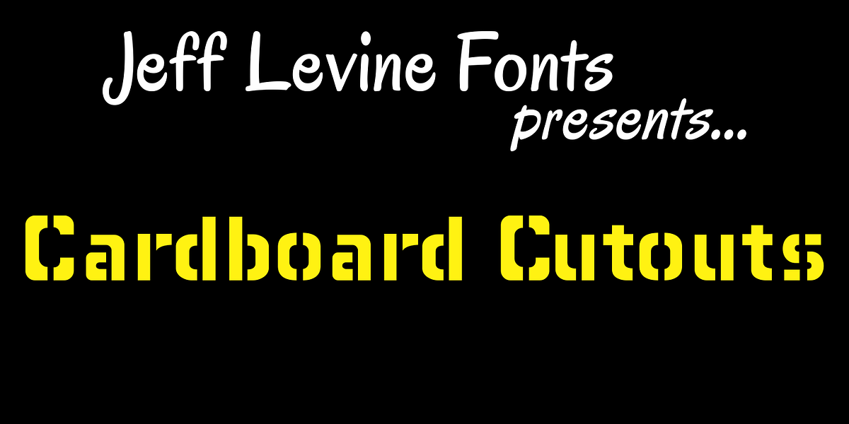 Cardboard Cutouts JNL, a Sans Serif Font by Jeff Levine Fonts