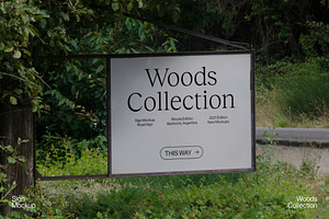 Woods Collection Sign Mockup 1