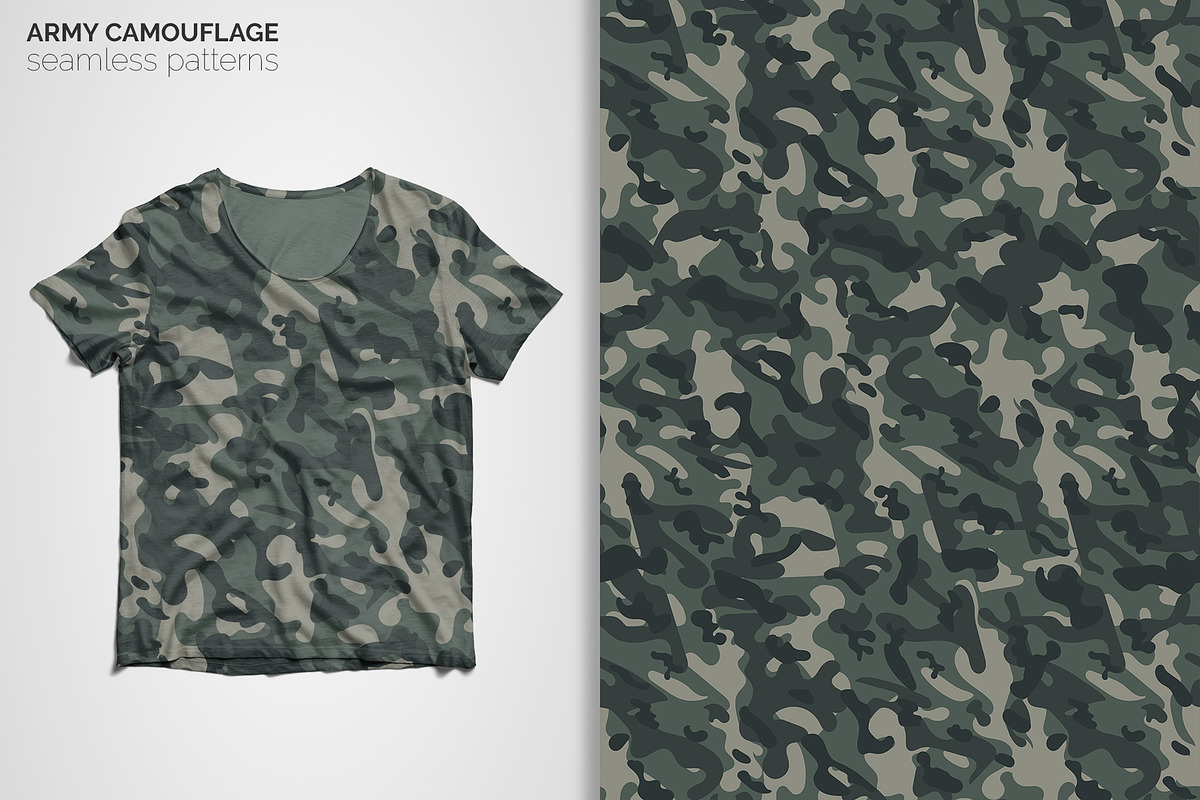 Army Camouflage Seamless Patterns, a Pattern Graphic by 3Y_Design (Photo 6 of 6)