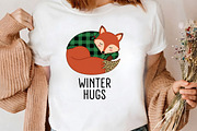Winter Hugs Christmas Fox PNG Design, a Seasonal Illustration by CrexoraLab (Thumbnail 3 of 4)