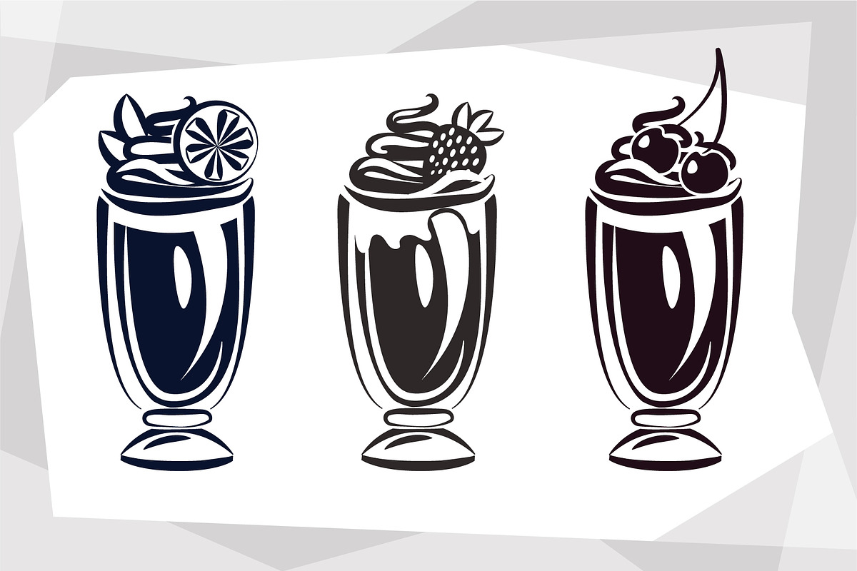 Cocktail vector set, a Food Illustration by MalinaShop (Photo 2 of 4)