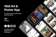 Wall Art & Poster App, an UI Kit Template by flr.24 (Thumbnail 1 of 2)