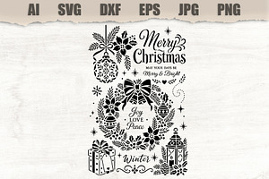 Stencil Christmas Holiday