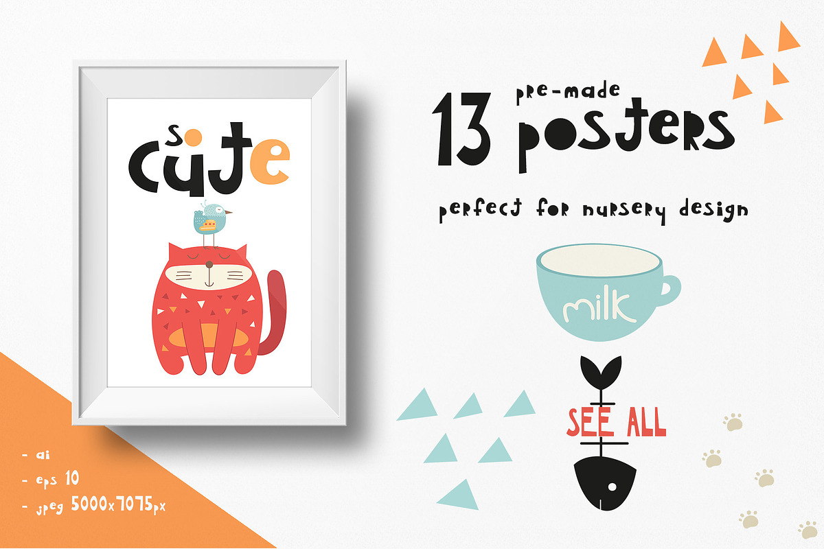Nursery Art Funny Cats, an Animal Illustration by Nursery Art (Photo 4 of 10)