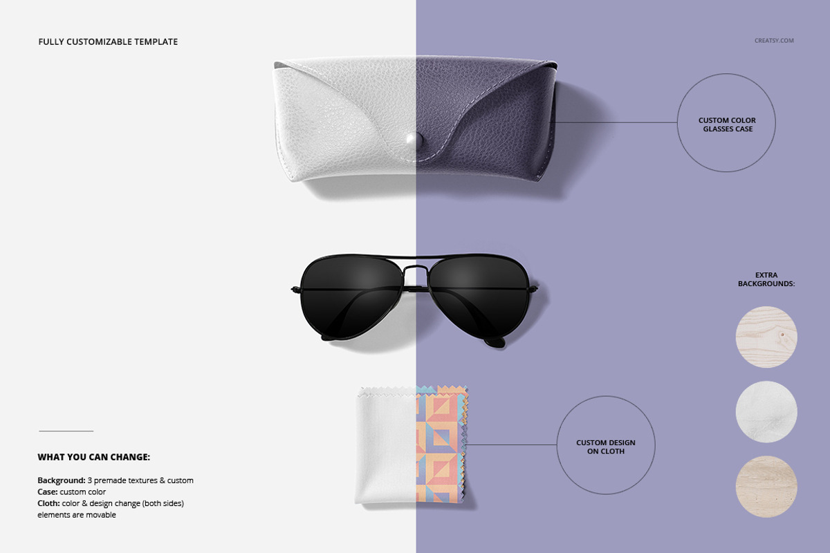 Glasses Cleaning Cloth Mockup, a Merchandise Mockup by creatsy5 (Photo 3 of 16)