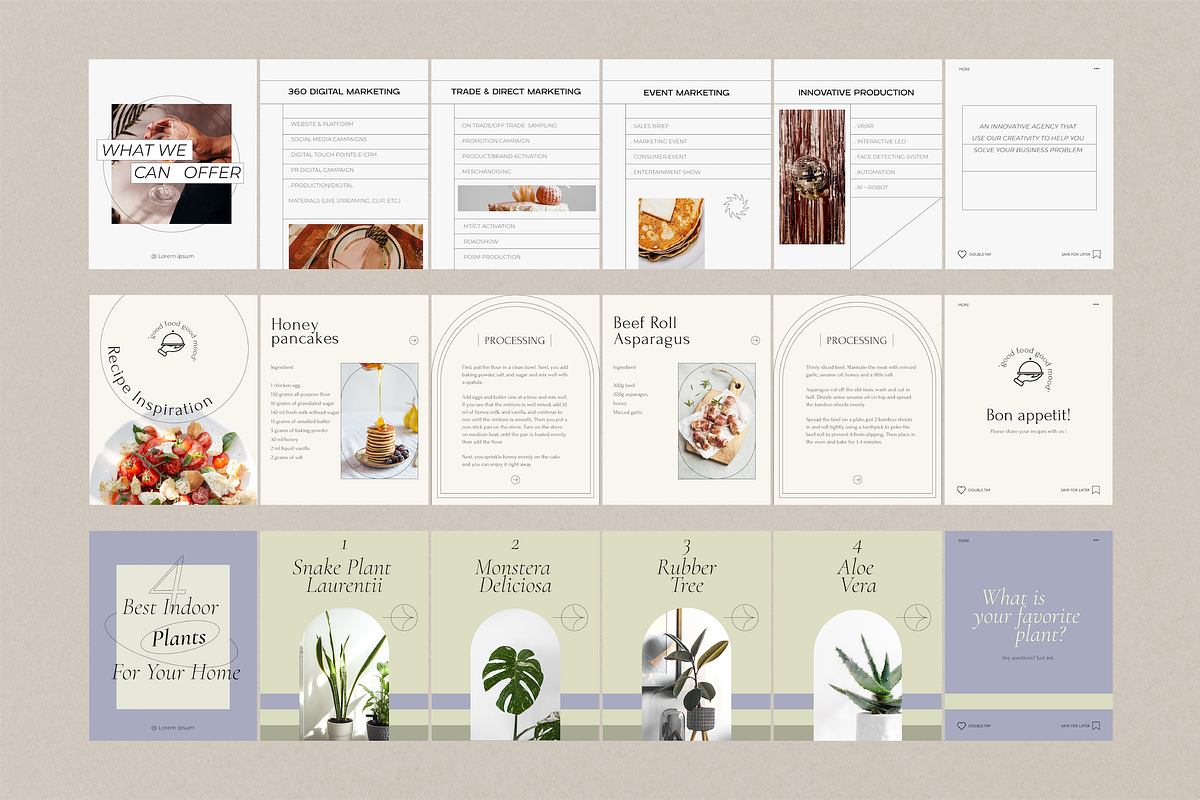 Gué-carousel Instagram template, a Social Media Template by Kimo Studio (Photo 2 of 12)