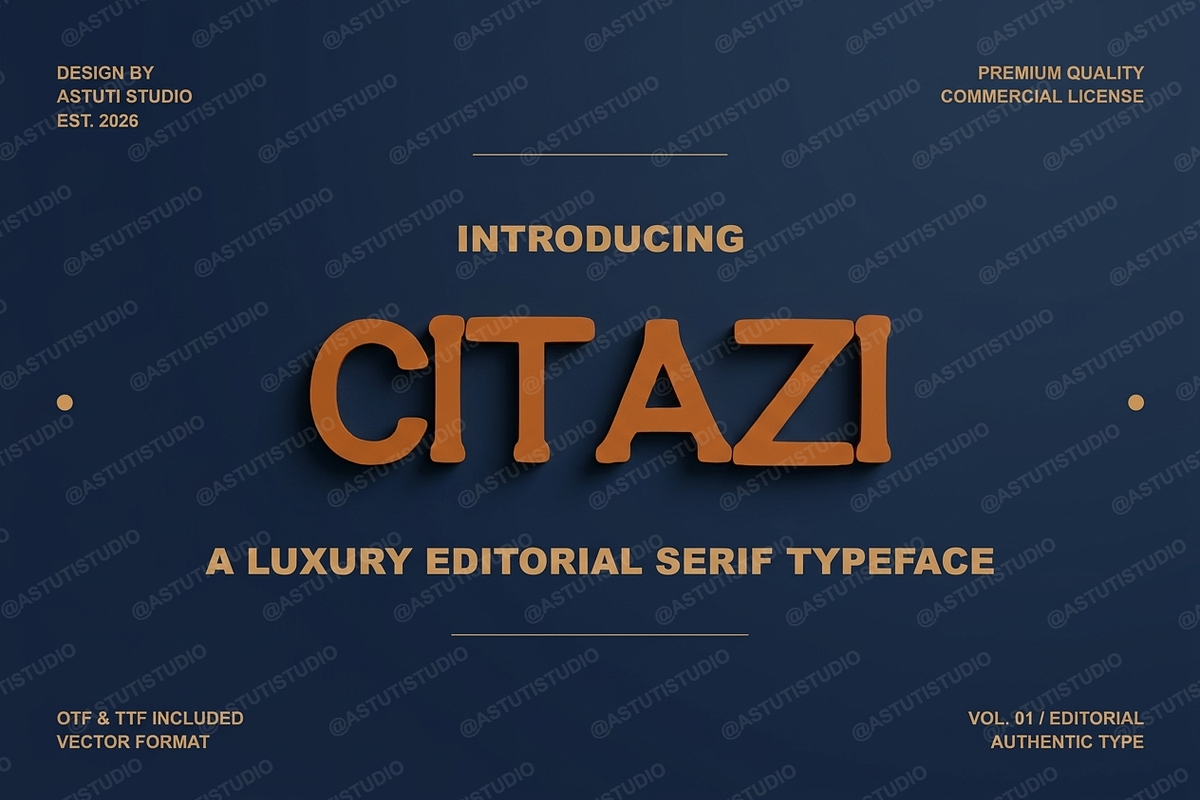 Citazi - A Sophisticated Serif, a Serif Font by Astuti Studio (Photo 2 of 23)