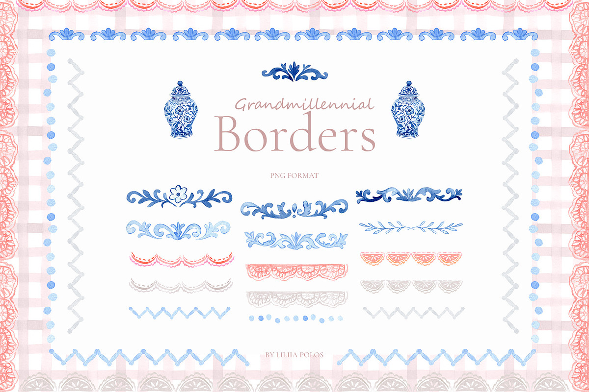 Grandmillennial Garden collection, a Decorative Illustration by Liliia Polos Illustration (Photo 9 of 15)
