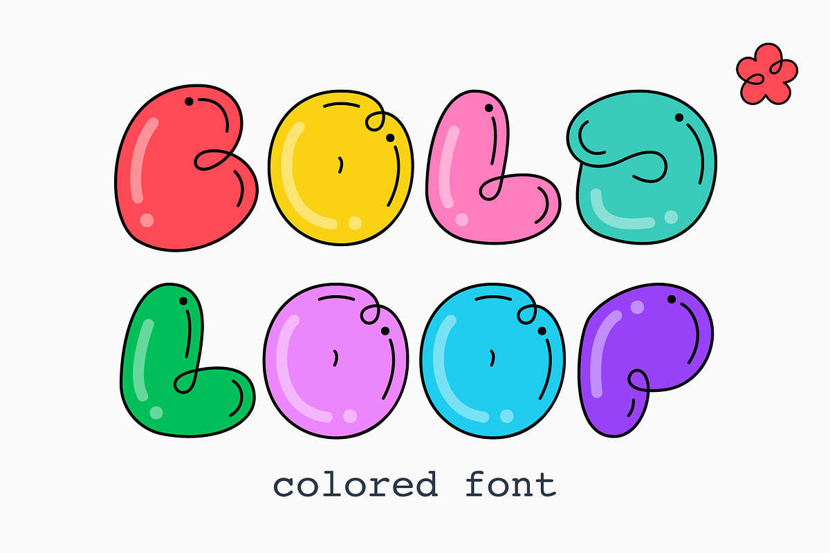 Bold Loop colored font, a Sans Serif Font by kaer_shop