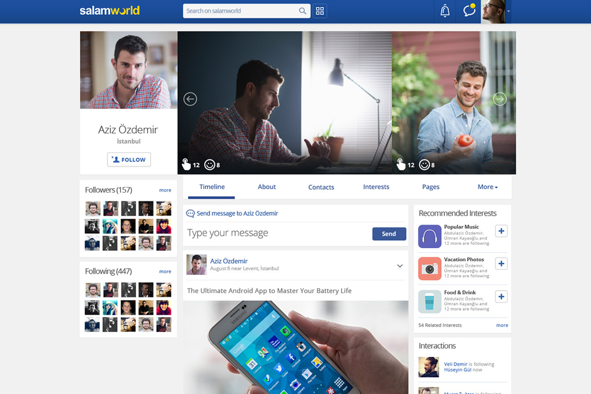 Salam World - Social Network Site, a Websites & App Template by IQSIR (Photo 7 of 15)