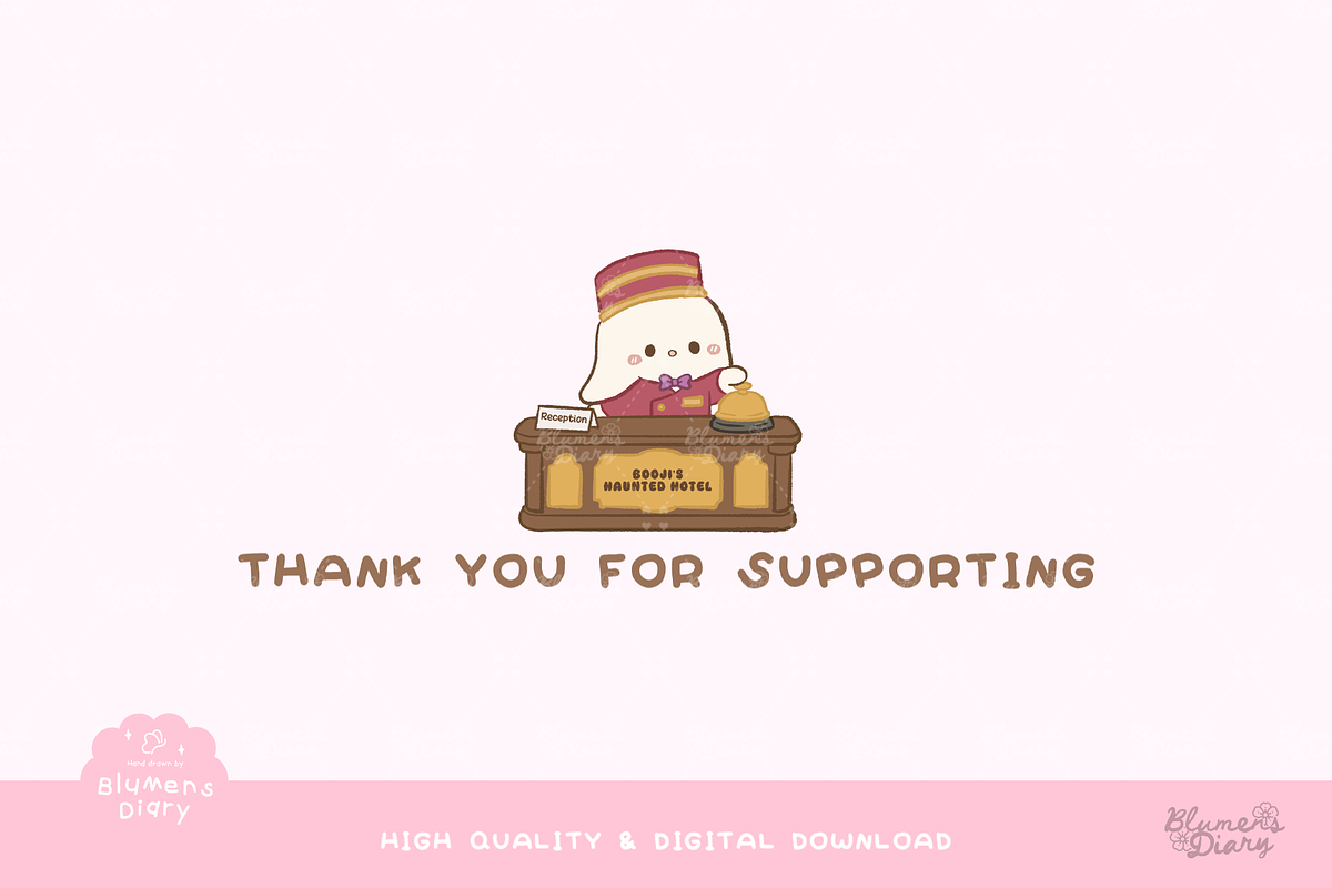 Cute Ghost Haunted Hotel Clipart, a Seasonal Illustration by Blumensdiary (Photo 6 of 6)