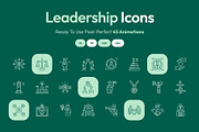 Animated Leadership Icon Art Set, an Outline Icon by Prosymbols (Thumbnail 1 of 4)