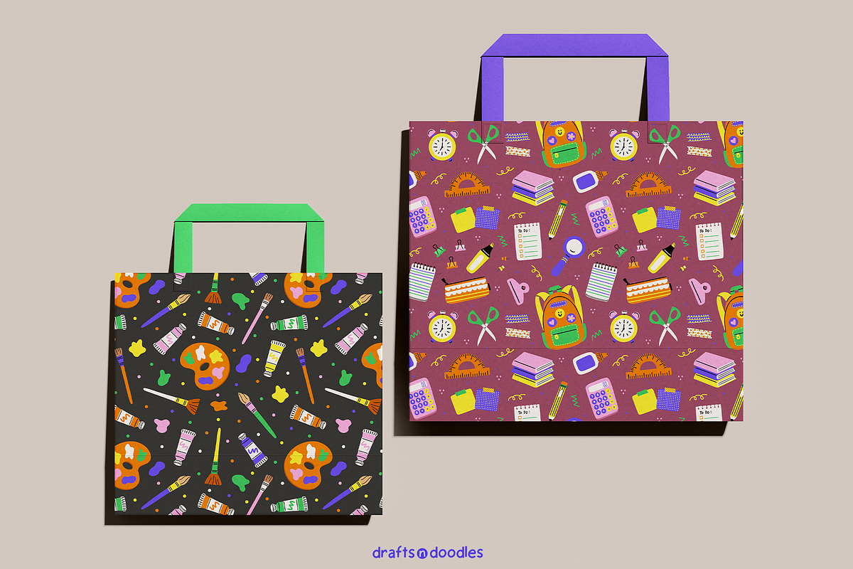 Back to School Clipart and Patterns, a Pattern Graphic by Drafts n Doodles (Photo 9 of 12)