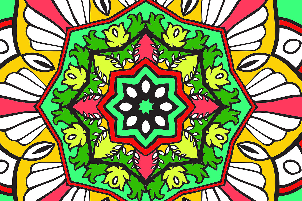 Mandala Art Coloring Pages, a Decorative Illustration by Design Unique (Photo 7 of 7)