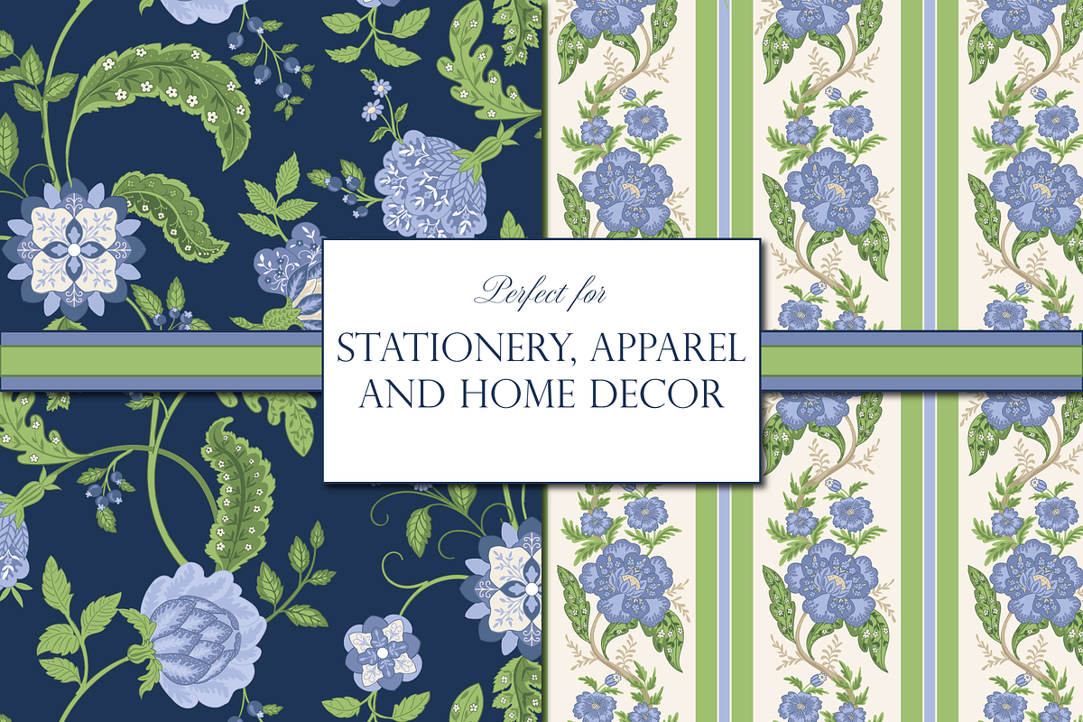 Blue and Green Boho Indian Patterns, a Pattern Graphic by RachelStudio (Photo 4 of 10)
