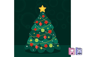 Christmas Tree Illustration, an Object Illustration by MISS CHATZ