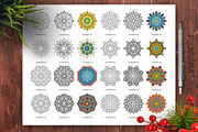 Mandala Vector Ornaments Bundle, a Decorative Illustration by pixaroma (Thumbnail 35 of 43)