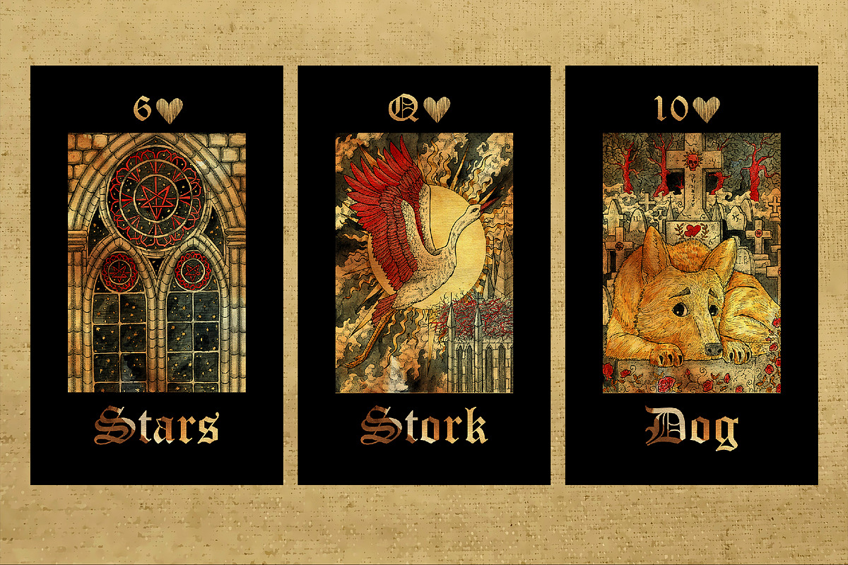 Gothic Mysteries Lenormand colorful, a Decorative Illustration by Samiramay (Photo 7 of 13)