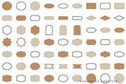 Label Frames Brush Set for Procreate, a Brush Add-On by AngelfishCreative (Thumbnail 3 of 6)
