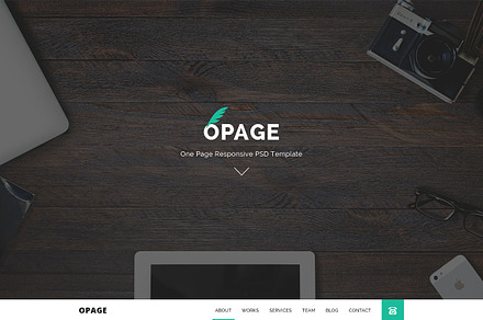 OPAGE - One Page Responsive Template, a HTML Template by codytheme