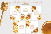 Honey Breakfast Watercolor Bundle, a Food Illustration by foxsong (Thumbnail 5 of 12)