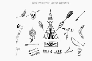 20 Boho Hand Drawn Minimalistic