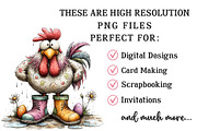 Whimsical Easter Roster Clipart, an Illustration by OK Design (Thumbnail 4 of 6)