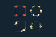Poinsettia Christmas Frames, a Seasonal Illustration by moja doodle (Thumbnail 8 of 9)