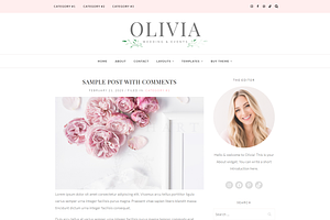 Feminine WordPress Theme | Olivia, a WordPress Template by Hello Chic Designs