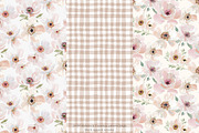 Blush floral clipart & patterns, a Decorative Illustration by Patishop Art (Thumbnail 3 of 6)