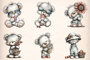 Teddy Bear Clipart Bundle, an Illustration by Digital Artistic99 (Thumbnail 4 of 11)