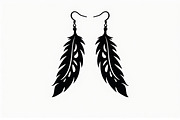 Leaf Earring Silhouette Bundle, an Object Graphic by abu67222 (Thumbnail 8 of 11)