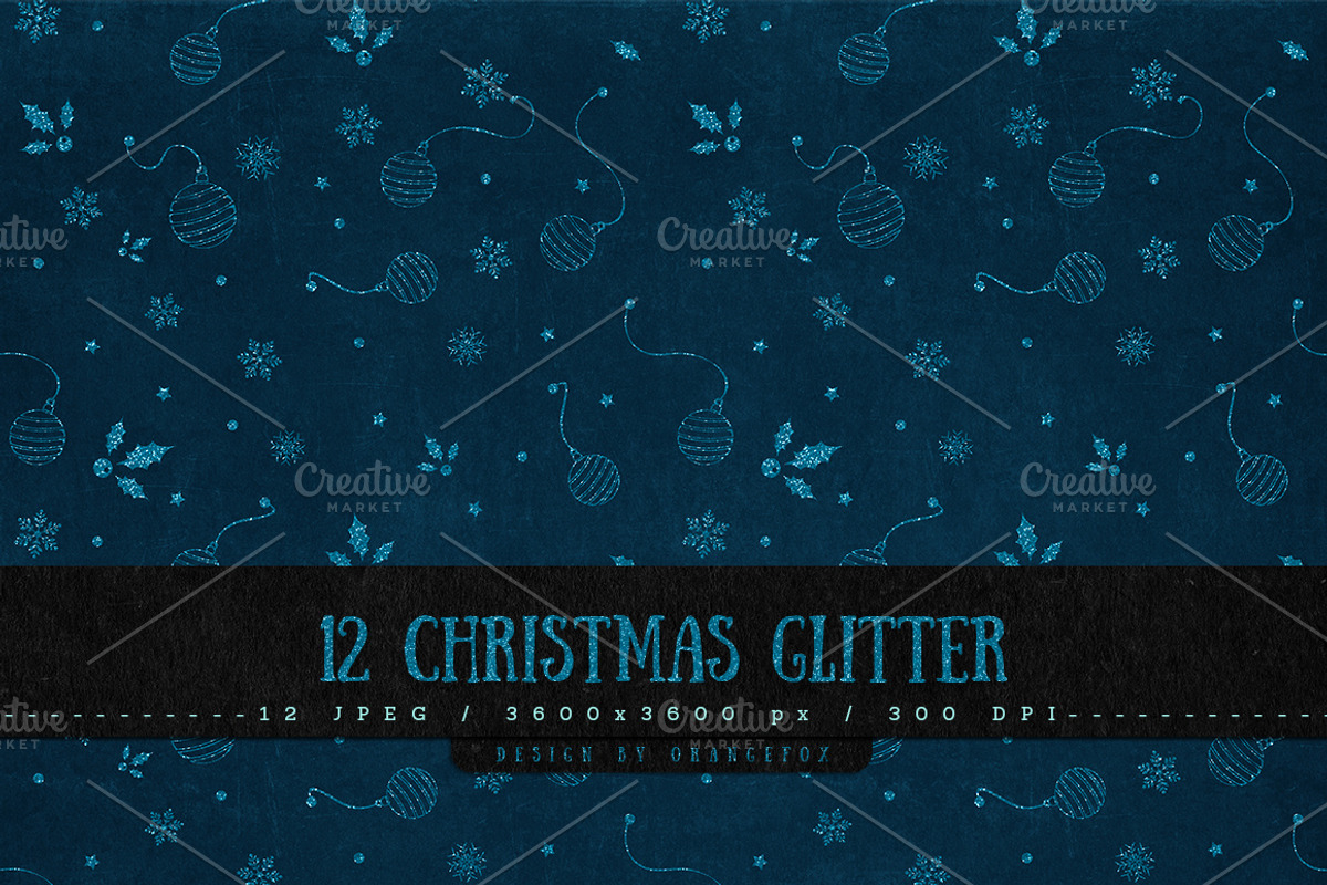 12 Christmas Glitter Backgrounds, a Texture Graphic by Orange Fox (Photo 1 of 5)