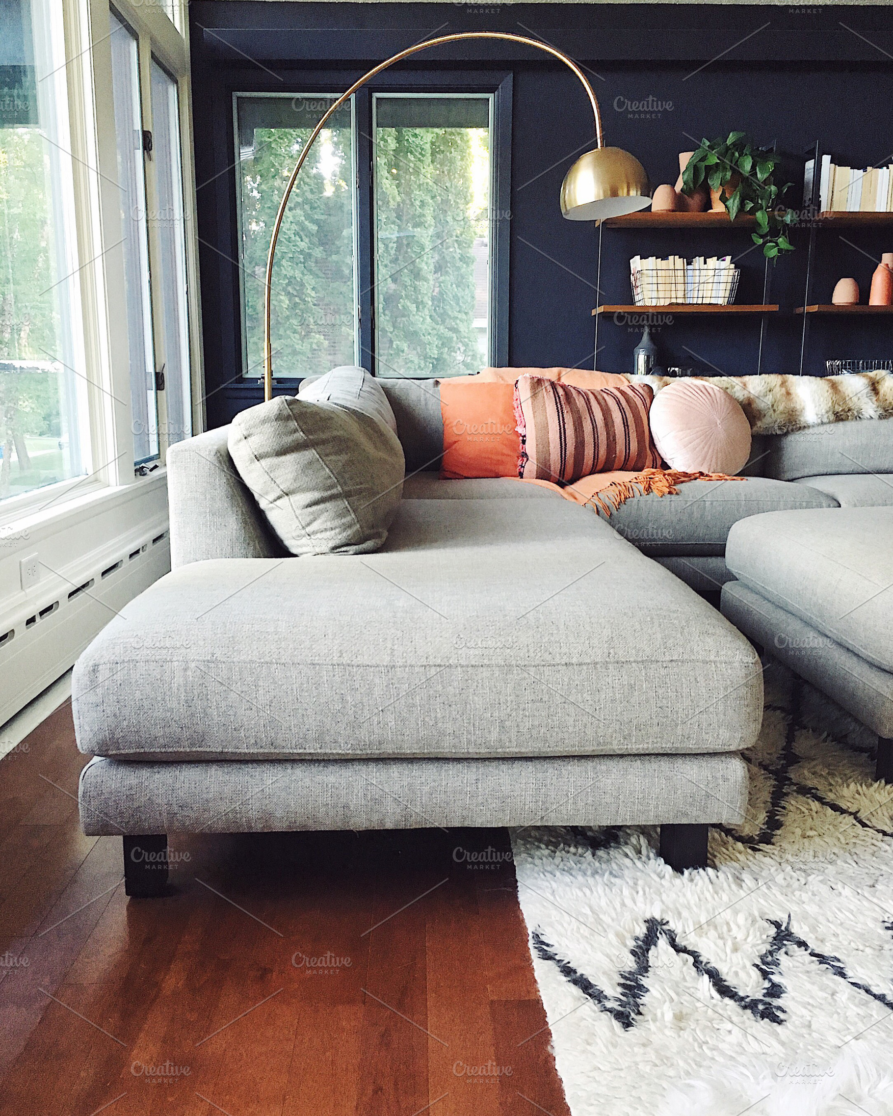 Modern living room stock photo containing living room and modern, an Architecture Photo by Hello Goodbye Studio