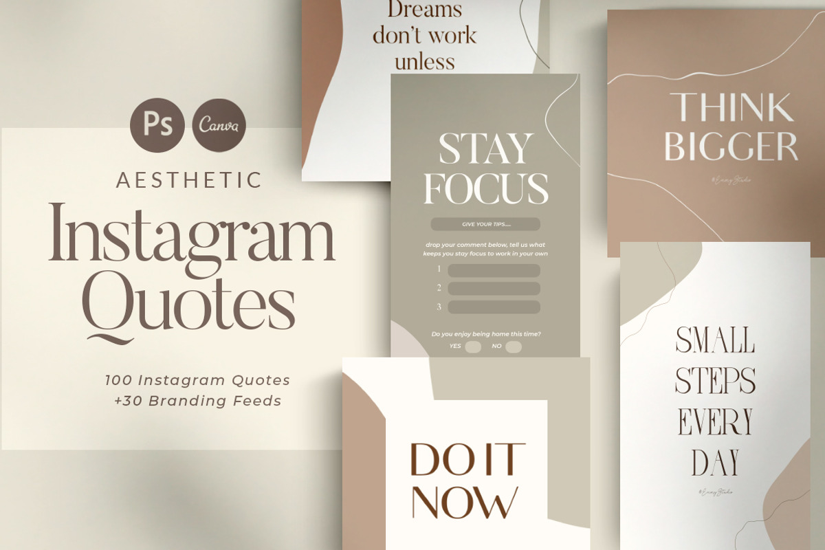 5800 Instagram Editable Quotes CANVA, a Social Media Template by Eviory (Photo 5 of 62)
