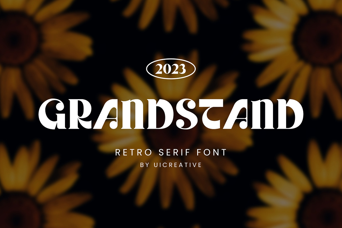 Grandstand Retro Serif Font, a Serif Font by UICreative (Photo 1 of 13)